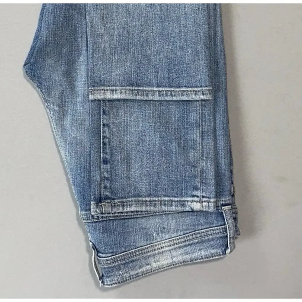 Pilcro and the Letterpress 'Slim Boyfriend' Patched Stretch Denim Jeans. 28, GUC